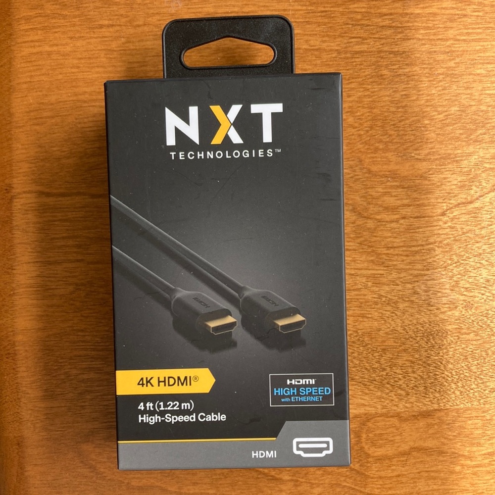 New in Box NXT Technologies™ NX29738 4' HDMI 4K Audio/Video Cable, Black